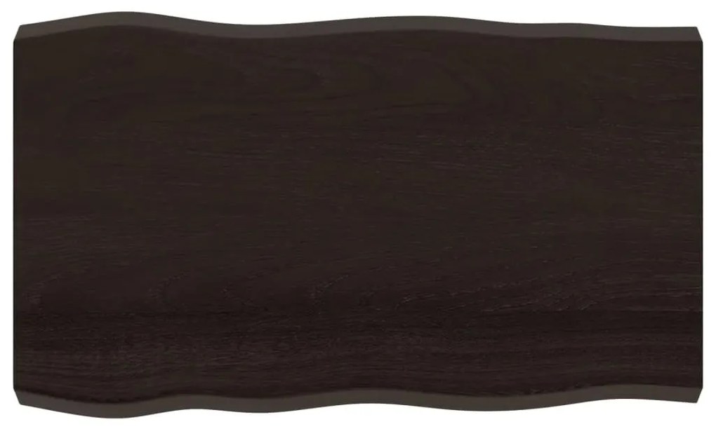 vidaXL Επιφ Τραπεζιού Αν Καφέ 100x60x(2-6)εκ.Ακατέργ. Μασίφ Ξύλο Δρυός