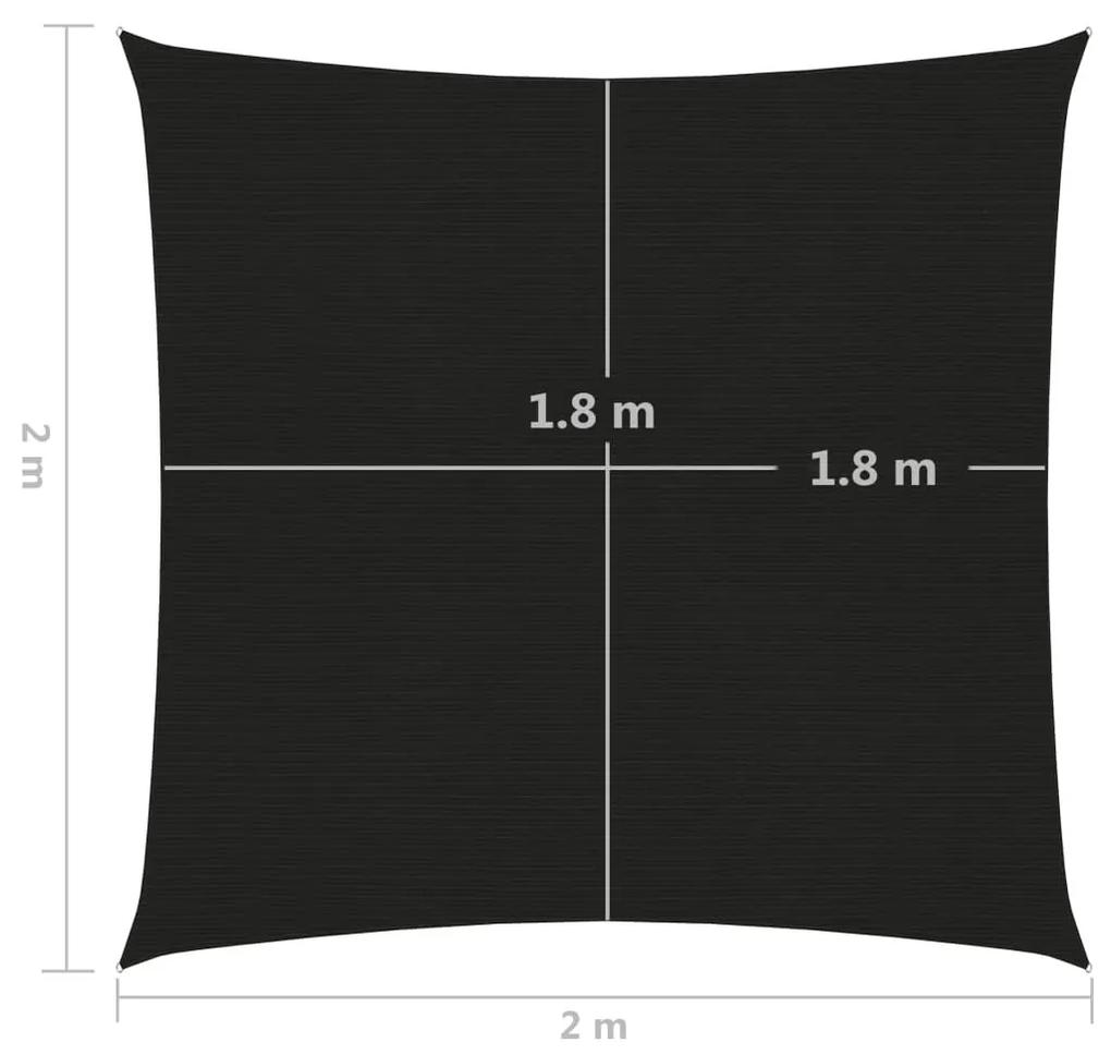 Πανί Σκίασης Μαύρο 2 x 2 μ. από HDPE 160 γρ./μ² - Μαύρο