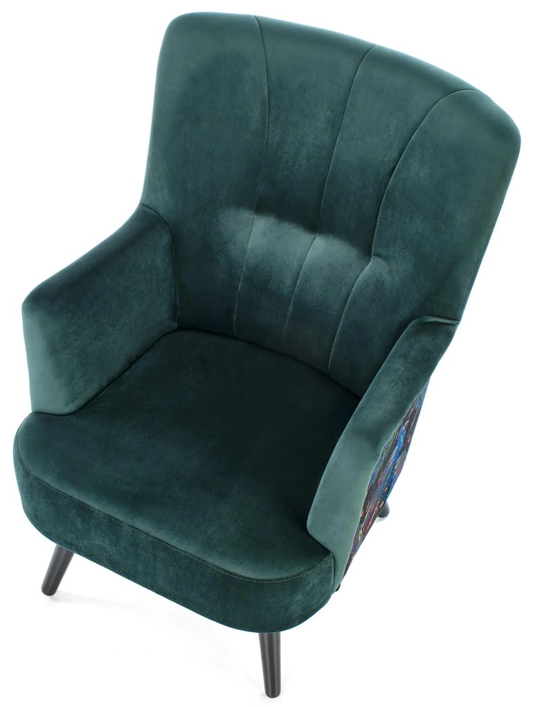 PAGONI chair color: dark green / black DIOMMI V-PL-PAGONI-FOT-C.ZIELONY