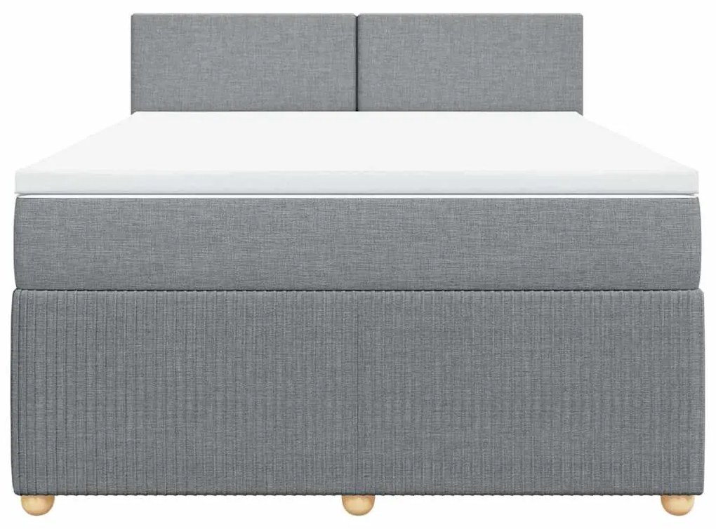 vidaXL Κρεβάτι Boxspring με Στρώμα Αν. Πράσινο 160x200εκ Υφασμάτινο