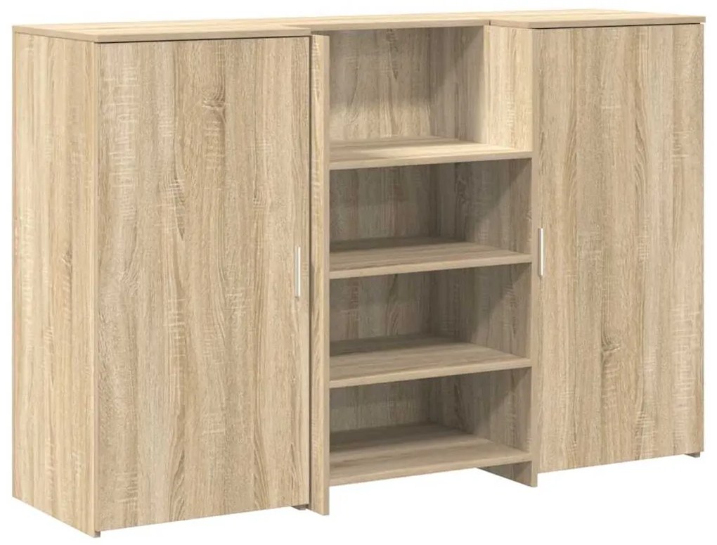 vidaXL Γραφείο υποδοχής Sonoma Δρυς 155x50x103,5εκ. Επεξεργασμένο Ξύλο