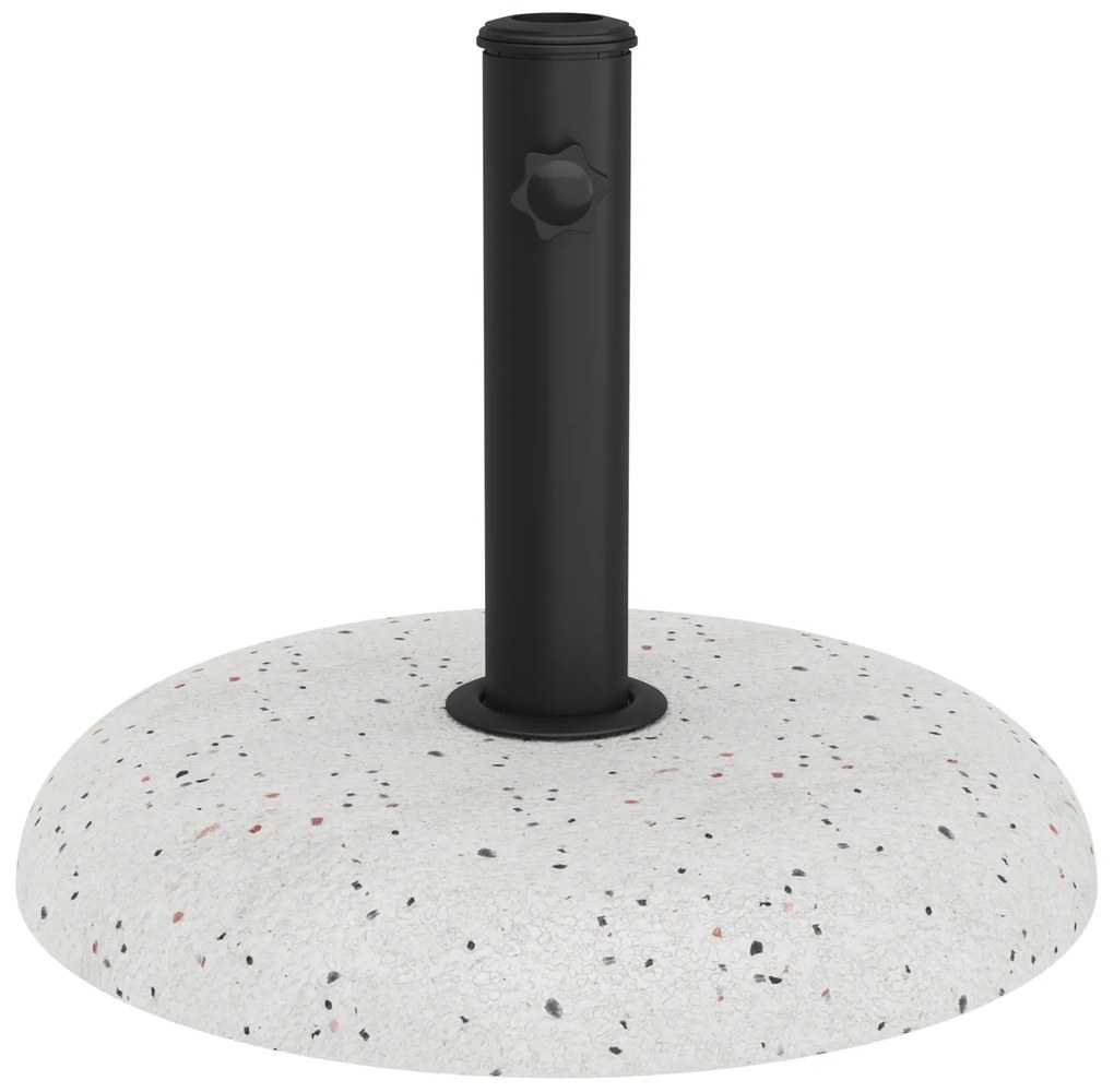 vidaXL βάση ομπρέλας για πόλους 37/42/52/58mm, λευκό τσιμέντο 20kg