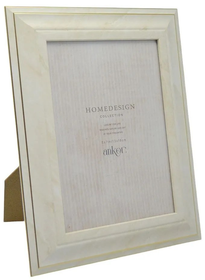 Κορνίζα 23312-5 13x18cm Beige-Marble-Gold Ankor Plastic