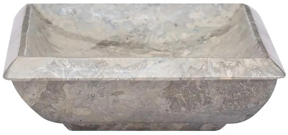 vidaXL Νιπτήρας Γκρι 50 x 35 x 10 εκ. Μαρμάρινος