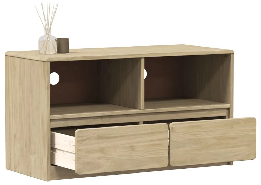 Έπιπλο Τηλεόρασης SAUDA Χρώμα Δρυός 99x43x55 εκ. Μασίφ Πεύκο