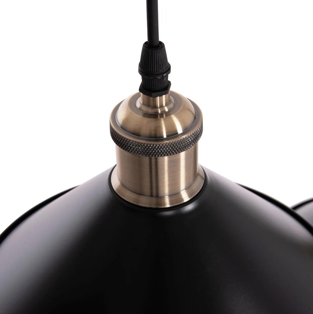 Φωτιστικό Οροφής BELL C7533.11 Τρίφωτο Μέταλλο Μαύρο - Χάλκινη Ντουϊ Φ21,5x128Υ εκ. 21.5x21.5x128 εκ.