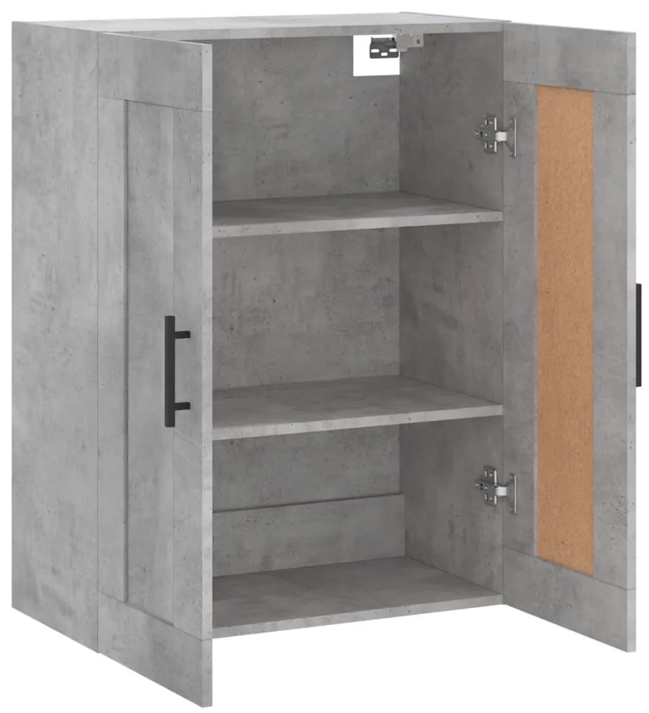 vidaXL Ντουλάπι Επιτοίχιο Γκρι Σκυροδεμ. 69,5x34x90 εκ. Επεξεργ. Ξύλο
