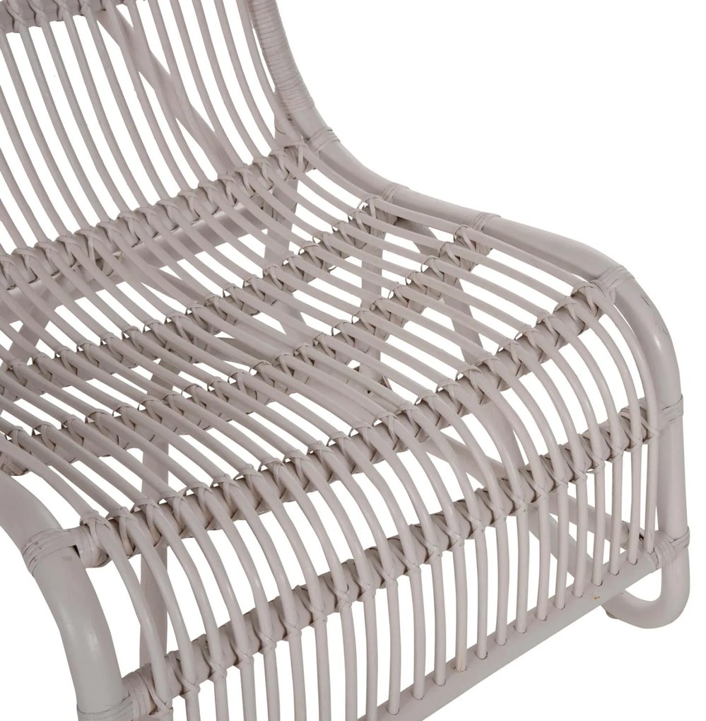Καρέκλα - Πολυθρόνα BRONNY C9644.02 Λευκό Rattan 60x82x92Υ εκ. 60x2x92 εκ.