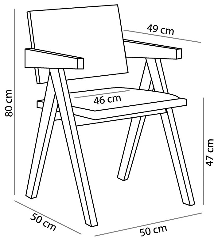 SAMURAI ΚΑΡΕΚΛΑ ΜΑΥΡΟ ΦΥΣΙΚΟ 50x50xH80cm - 03-1084 - 03-1084