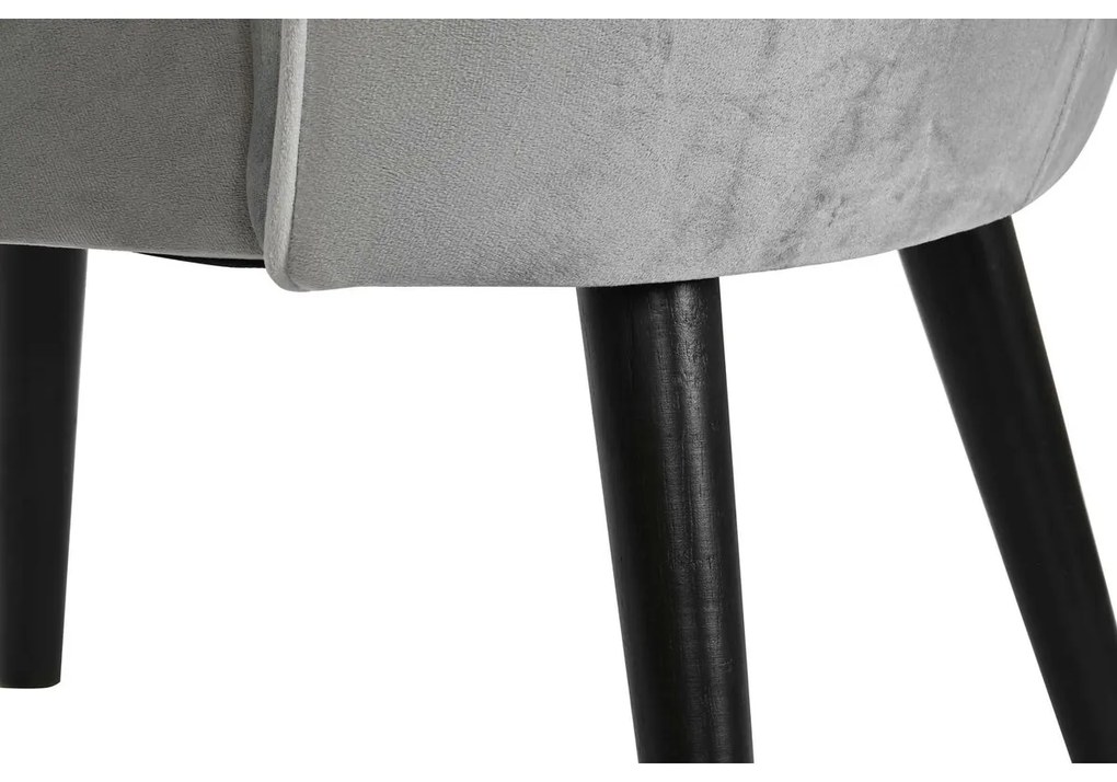 Κάθισμα DKD Home Decor Μαύρο Γκρι Ξύλο 59 x 66 x 76 cm