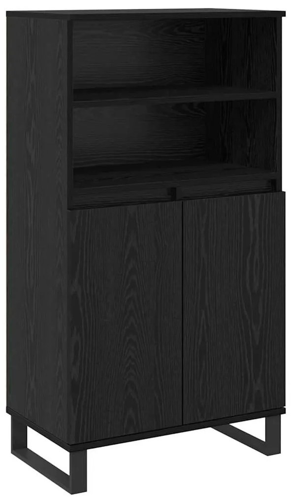 vidaXL Highboard με ράφι Μαύρο 60 x 36 x 110 εκ Επεξεργασμένο ξύλο