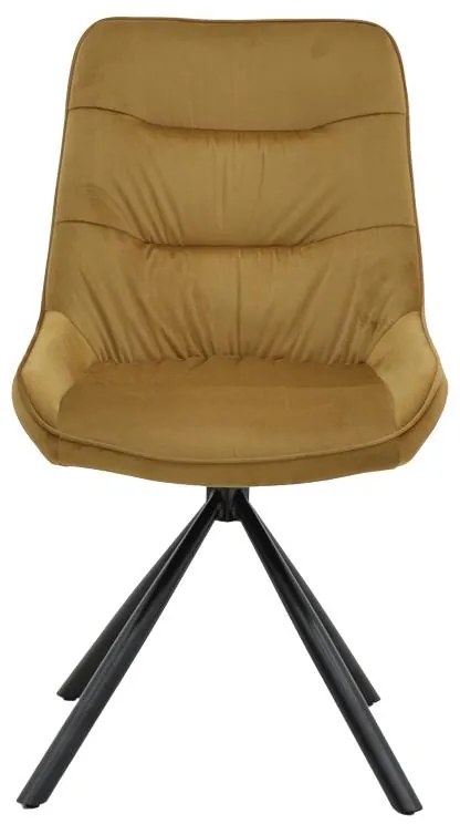 Καρέκλα Wori καφέ βελούδο-πόδι μαύρο μέταλλο 48x56x82εκ 48x56x82 εκ.