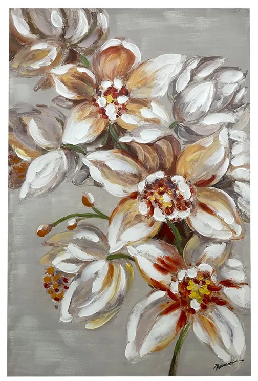 Πίνακας σε καμβά Flourish I Inart 80x3x120εκ