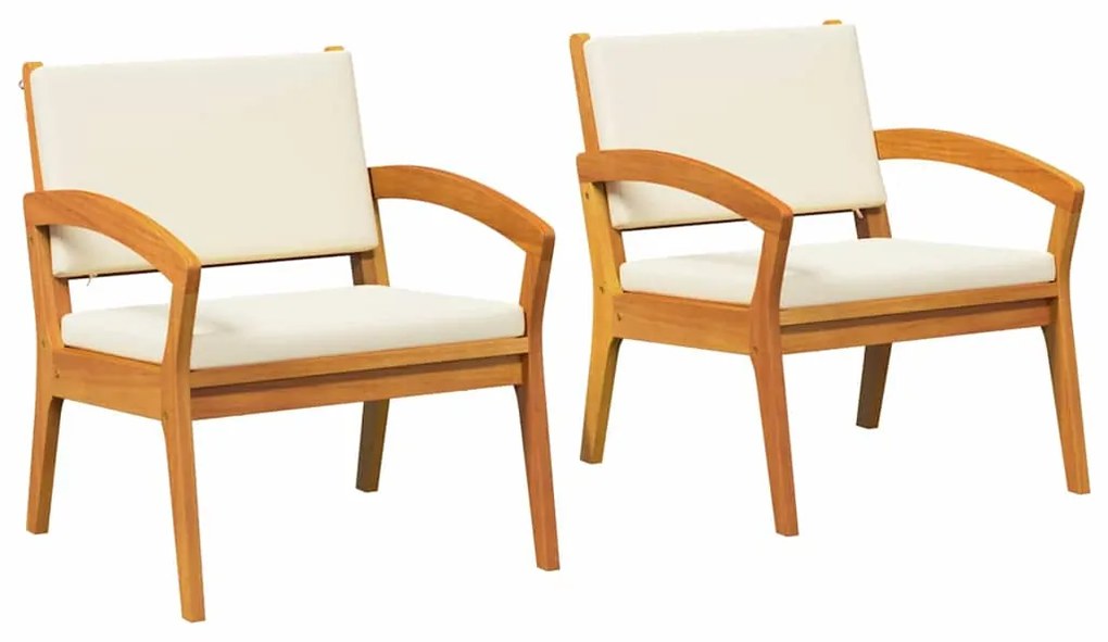 vidaXL Καρέκλες Κήπου  2 τεμ 59,5x70,5x72,5 εκ από Μασίφ Ξύλο Ακακίας