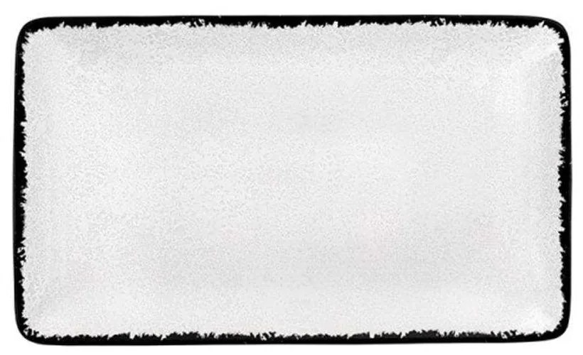 Πιατέλα Σερβιρίσματος Ορθογώνια PR182746320 27x16cm White-Black Oriana Ferelli® Πορσελάνη