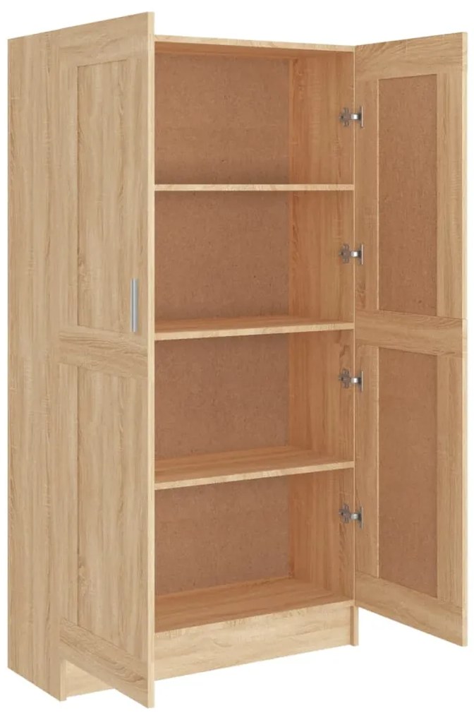 vidaXL Βιβλιοθήκη Χρώμα Sonoma Δρυς 82,5 x 30,5 x 150 εκ. Επεξ. Ξύλο