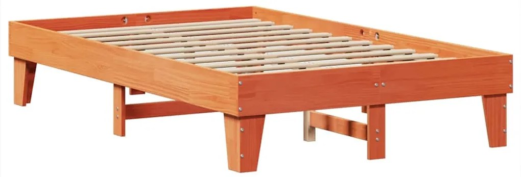 vidaXL Κρεβάτι Βιβλιοθήκη Χωρίς Στρώμα 120x200 εκ Μασίφ Ξύλο Πεύκου