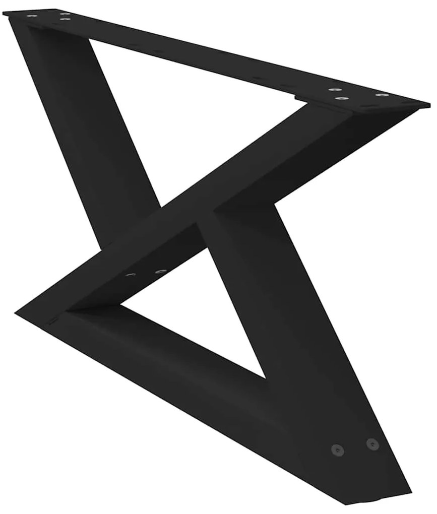 vidaXL Πόδια Τραπεζιού Σαλονιού 2 τεμ. Μαύρο 70x(30-31,3) εκ. Ατσάλι