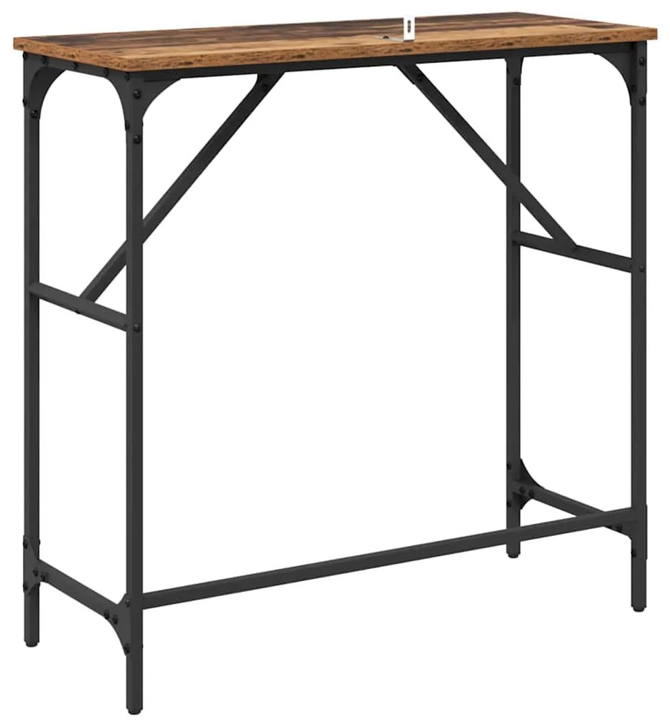 vidaXL Τραπέζι κονσόλας Παλιό ξύλο 75 x 32 x 75 εκ. Επεξεργασμένο ξύλο