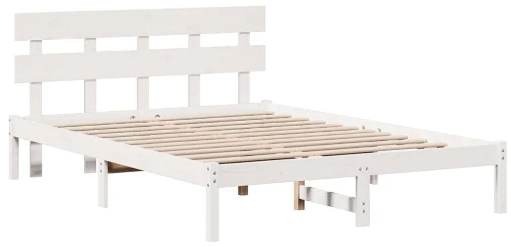 vidaXL Σκελετός Κρεβατιού Καφέ 140 x 200 cm Μασίφ ξύλο πεύκου