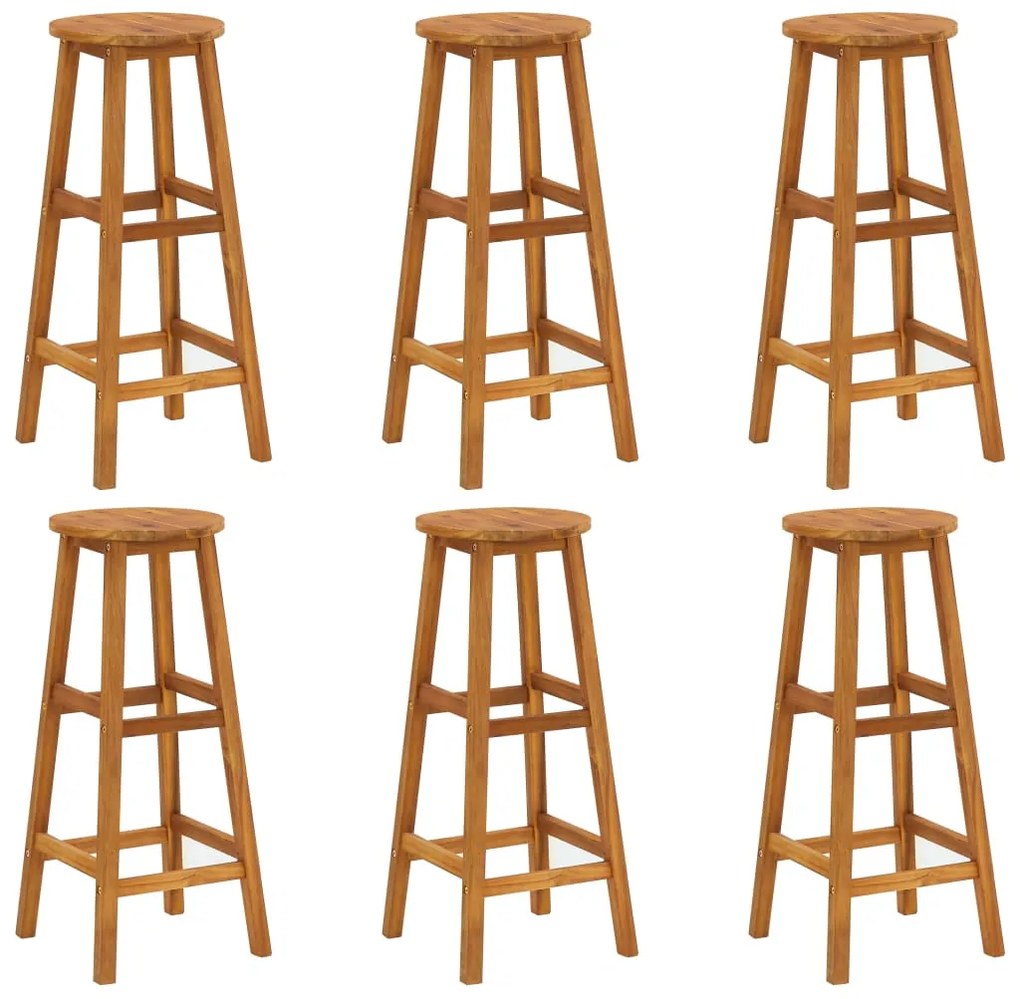 vidaXL Σετ Επίπλων Μπαρ Κήπου 7 Τεμαχίων από Μασίφ Ξύλο Ακακίας