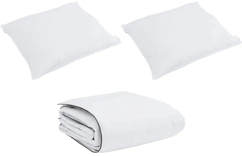 vidaXL Set Παπλώματος Χειμώνα με μαξιλάρι 3 pcs Λευκό 200 x 200 cm
