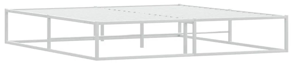 vidaXL Πλαίσιο κρεβατιού χωρίς στρώμα Λευκό 180x200 cm Μεταλλικό