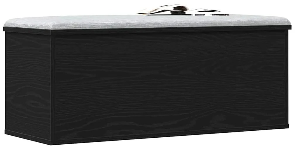 vidaXL Κουτί αποθήκευσης Μαύρη δρυς 90 x 35 x 35 cm Επεξεργασμένο ξύλο