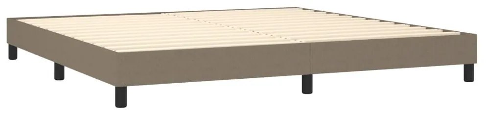 Πλαίσιο Κρεβατιού Boxspring Taupe 200x200 εκ. Υφασμάτινο - Μπεζ-Γκρι