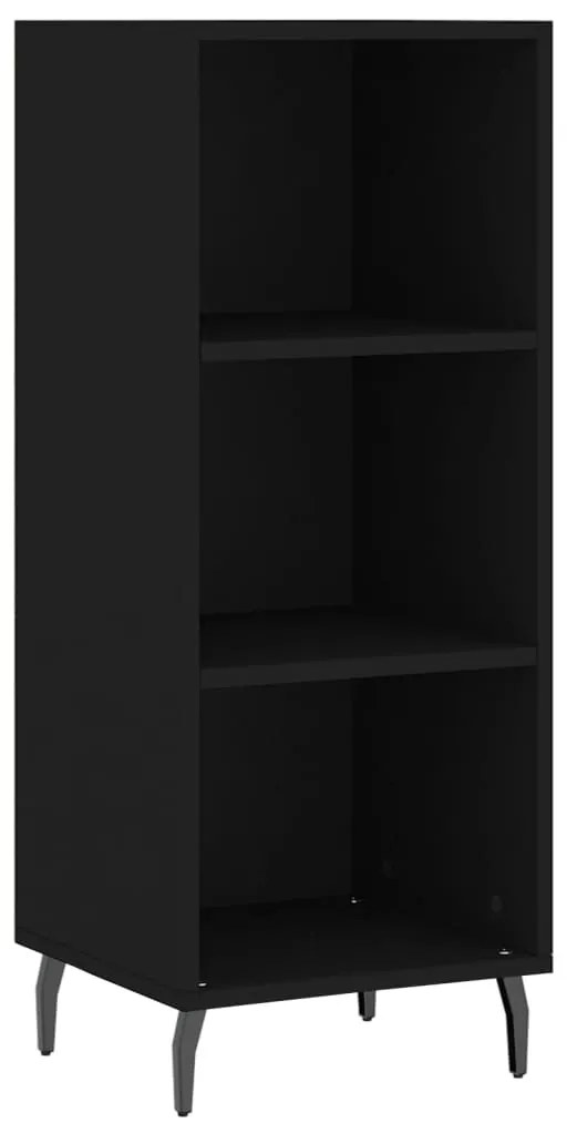 vidaXL Ντουλάπι Μαύρο 34,5x32,5x90 εκ. Επεξεργασμένο Ξύλο