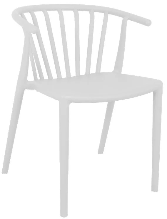 Πολυθρόνα Zelma pakoworld pp σε λευκή απόχρωση 55x53x73εκ