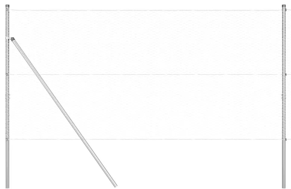 vidaXL Στύλος Περιφράξεων Ασημί 10 x 1 m (25 mm δίκτυο) Ατσάλι