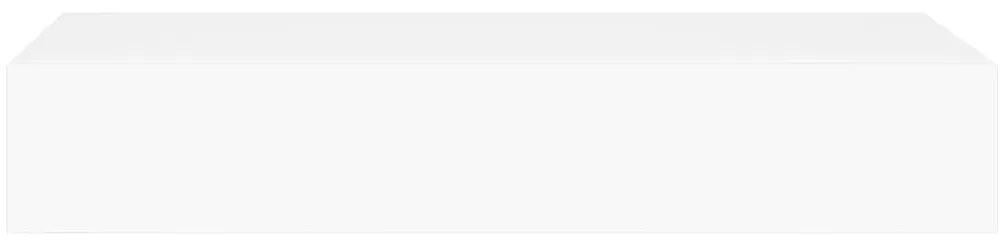 Ράφια Τοίχου με Συρτάρια 2 Τεμ. Λευκά 60 x 23,5 x 10εκ. από MDF - Λευκό