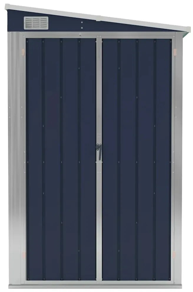 vidaXL Αποθήκη Κήπου Επιτοίχια Ανθρακί 118 x 100 x 178 εκ. από Ατσάλι