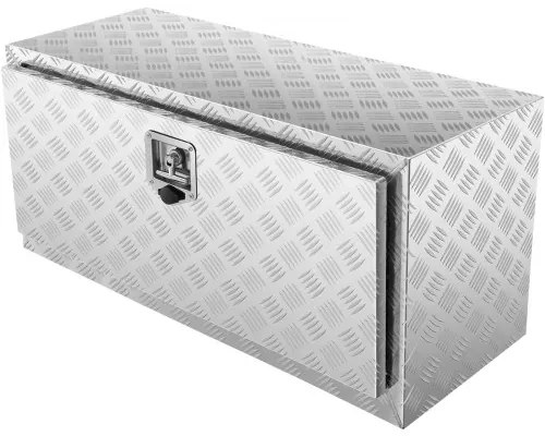 VEVOR Underbody Truck Box, 36&quot;×14&quot;×16&quot; Pickup Storage Box, Heavy Duty Aluminum Diamond Plate Tool Box with Lock and Keys, Waterproof Trailer Storage Box with T-Handle Latch for Truck, Van, Trailer