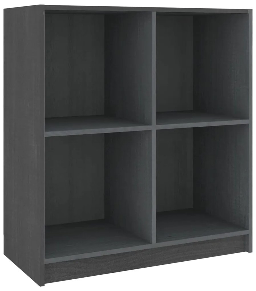 vidaXL Μπουφές Γκρι 70 x 33 x 76 εκ. από Μασίφ Ξύλο Πεύκου