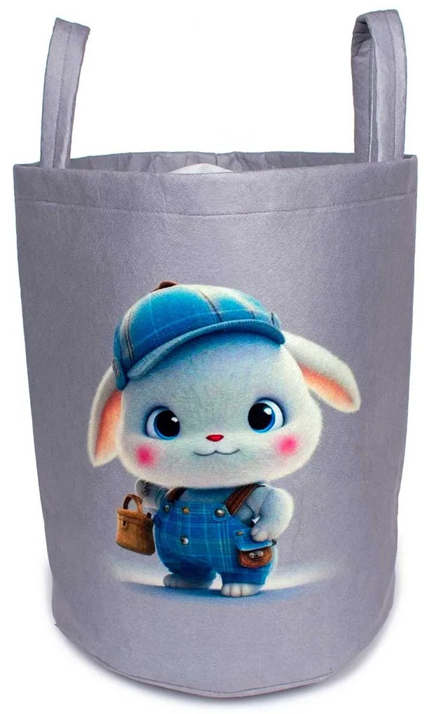 Καλάθι Αποθήκευσης (Φ50x45) Dimcol Cap Bunny 38 Γκρι