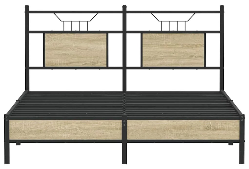 vidaXL Πλαίσιο Κρεβατιού Χωρ. Στρώμα Sonoma Δρυς 140x200εκ. Επ. Ξύλο