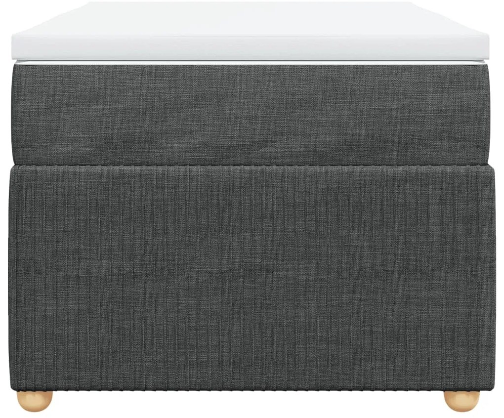 vidaXL Κρεβάτι Boxspring με Στρώμα Σκούρο Γκρι 80x200 εκ. Υφασμάτινο