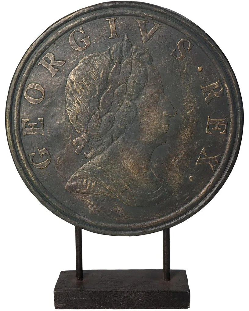 Διακοσμητικό ArteLibre Ρωμαϊκό Νόμισμα Καφέ Polyresin 28x7x36cm-05151508