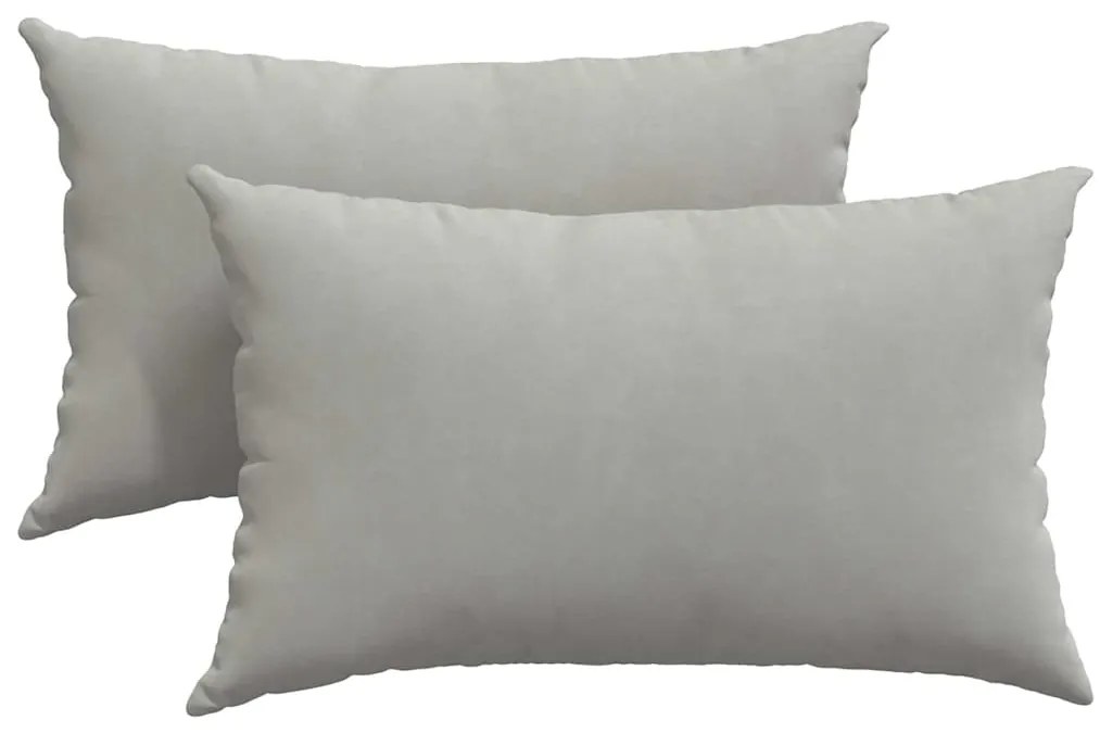 vidaXL Μαξιλάρι Καναπέ 2 pcs Ανοιχτό γκρι 50 x 30 cm ύφασμα