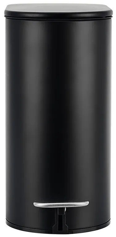 Κάδος Απορριμμάτων Soft Close Slim 02-5566 13,8x28,4x30,5cm 5Lt Mat Black Estia 5lt Μέταλλο,Πλαστικό