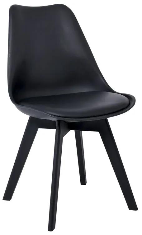 MARTIN-II Καρέκλα PP Μαύρη, Μονταρισμένη Ταπετσαρία  49x56x83cm [-Μαύρο-] [-PP - PC - ABS-] ΕΜ137,2