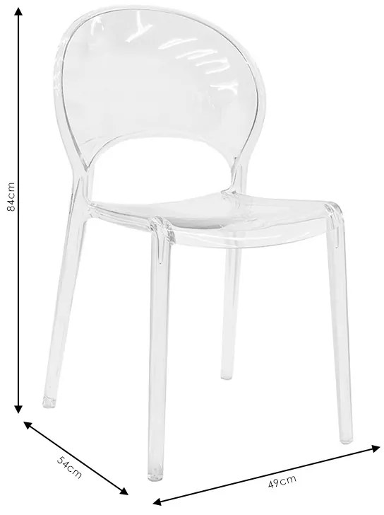 Καρέκλα Orison pakoworld PC διαφανές - Πολυπροπυλένιο - 231-000010