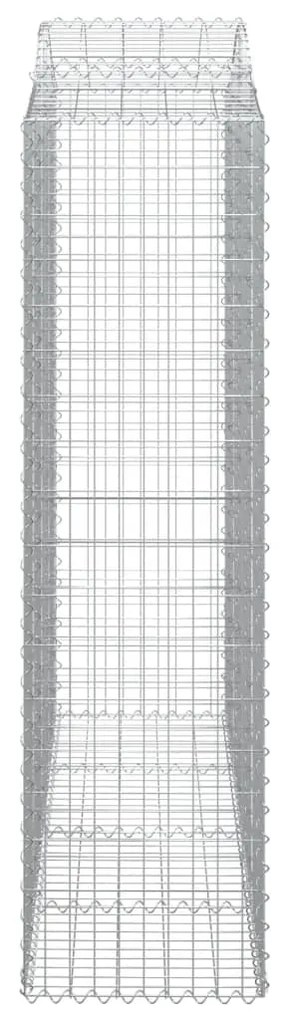 vidaXL Συρματοκιβώτια Τοξωτά 10 τεμ. 200x50x180/200 εκ. Γαλβαν. Ατσάλι