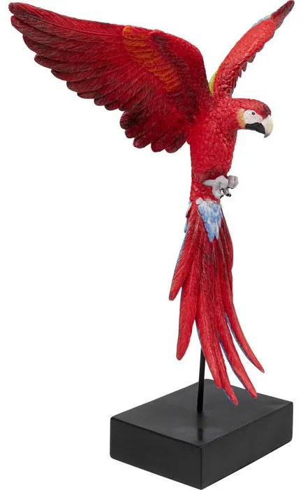 Διακοσμητικό Επιτραπέζιο Flying Parrot Κόκκινο/Μπλε 52,1x17,2x61,2 εκ. - Μαύρο