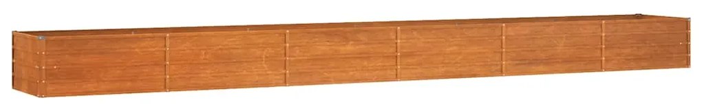 vidaXL Ζαρντινιέρα Σκουριασμένο 600x80x45 εκ. Ατσάλι Σκληρυθέν Αέρα
