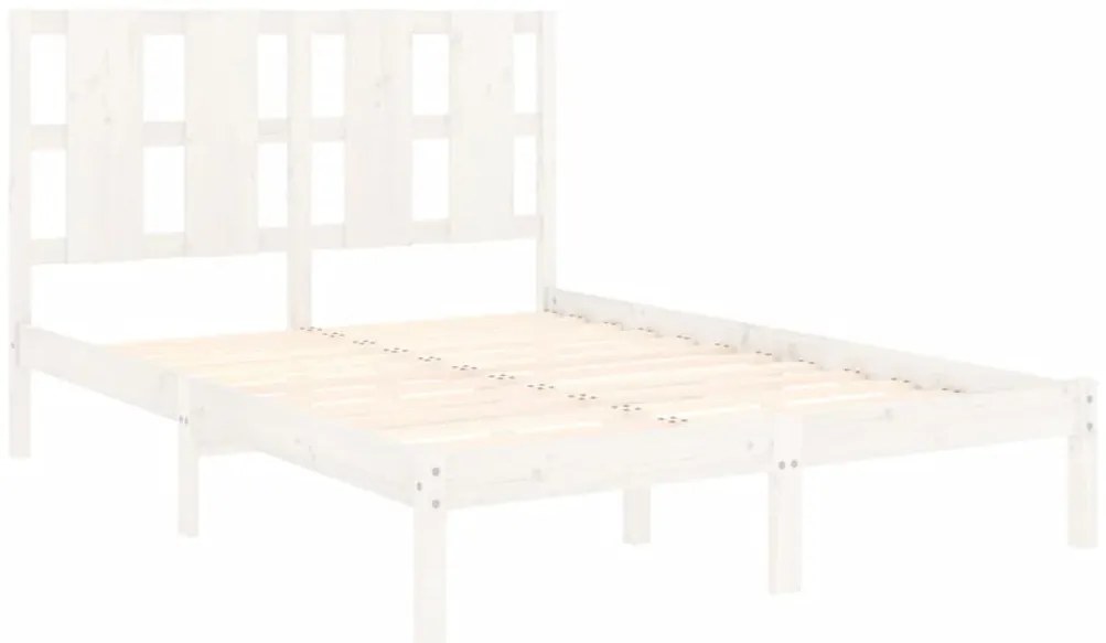 vidaXL Σκελετός Κρεβ. Χωρίς Στρώμα Λευκό 120x200 εκ Μασίφ Πεύκο