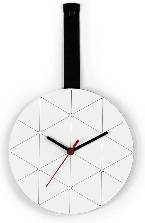 Ρολοϊ τοίχου Elmira Fylliana Μαύρο - Λευκό 23x2x23εκ.