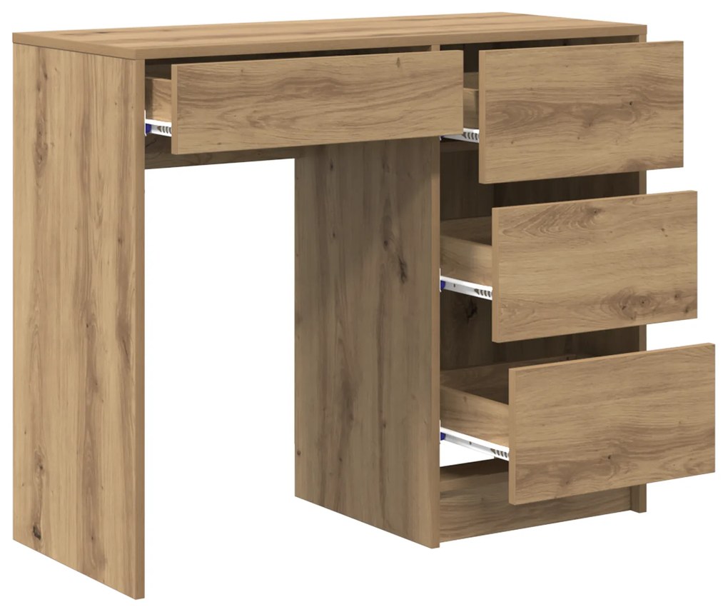 vidaXL Γραφείο artisan δρυς 90 x 37.5 x 75 εκ Επεξεργασμένο ξύλο